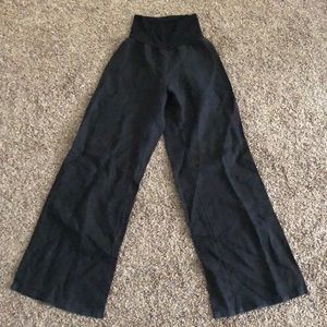Black linen pants